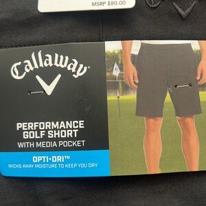 Men’s Callaway shorts  caviar, color, charcoal, gray new